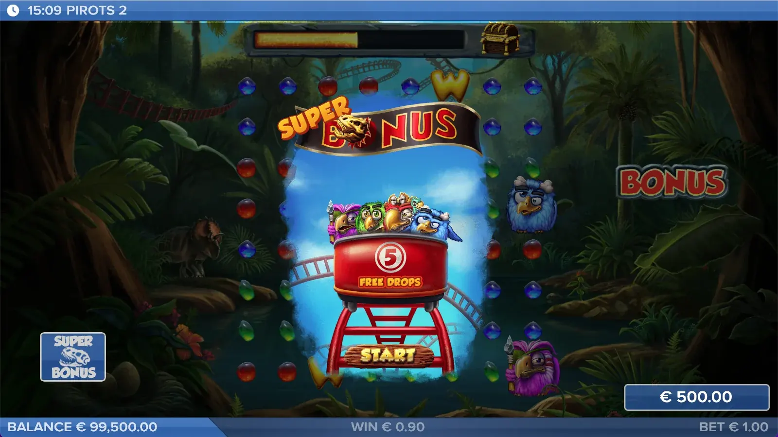 Pirots 2 Bonusmodus mit Free Drops