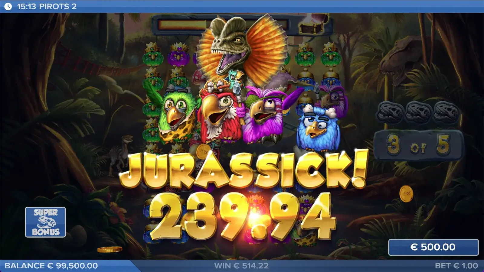 Pirots 2 Jurassick Win