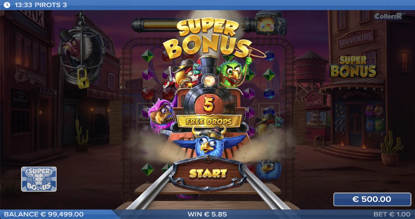 Pirots 3 Bonusmodus mit Free Drops