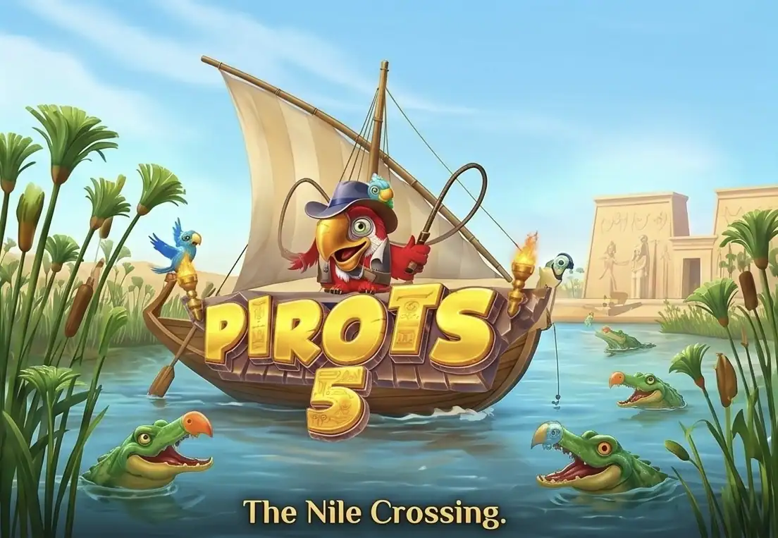 The Nile Crossing mit klebrigen Krokodil-Wilds