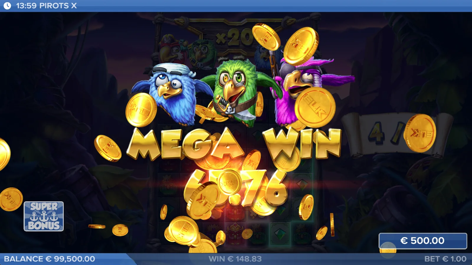 Pirots X Mega Win